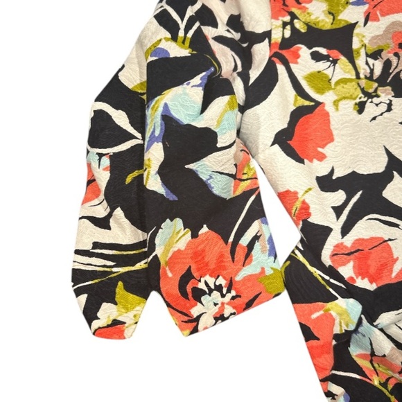 Alfred‎ Dunner Navy Flowered Open Front Blazer EUC, Size XL/1XL. - Picture 2 of 5